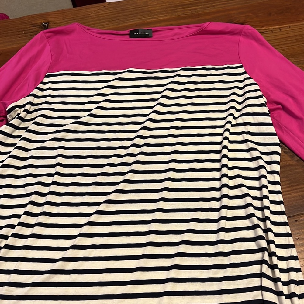 NWOT - The Limited long sleeve top with stripes. Size XL.